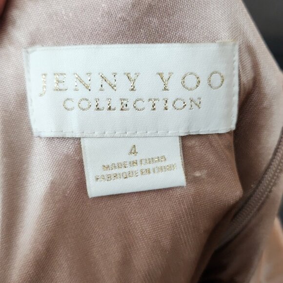 Jenny Yoo "Jules" Rose Gold Sequin Maxi Gown Sz4 - Picture 13 of 13